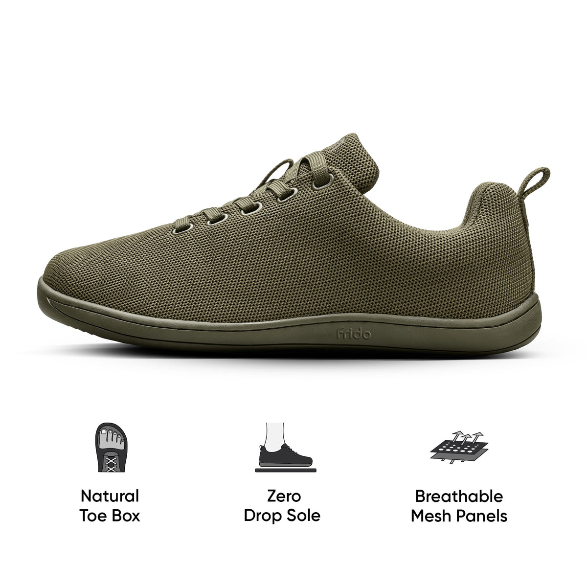 Frido Men's Cloud Comfort Shoes - Lace Ups - Flat Footbed