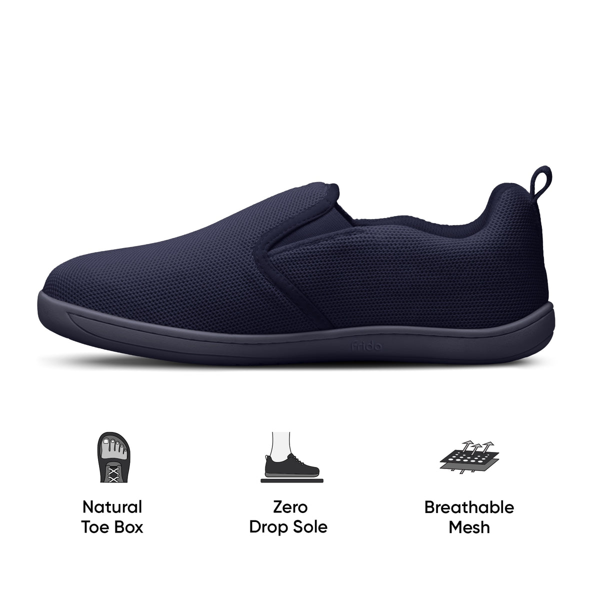 Frido Men's Cloud Comfort Shoes - Slip Ons -Flat Footbed