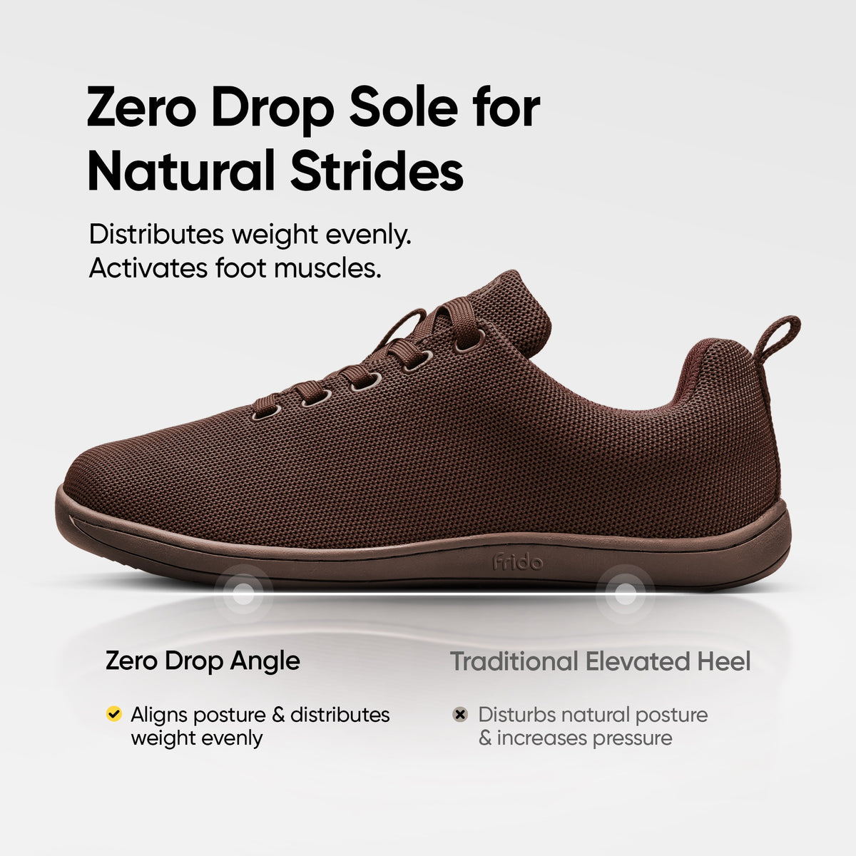 Frido Men's Cloud Comfort Shoes - Lace Ups - Flat Footbed