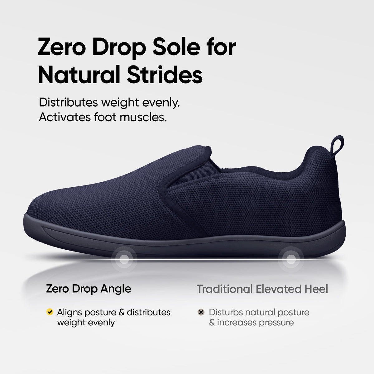 Frido Men's Cloud Comfort Shoes - Slip Ons -Flat Footbed