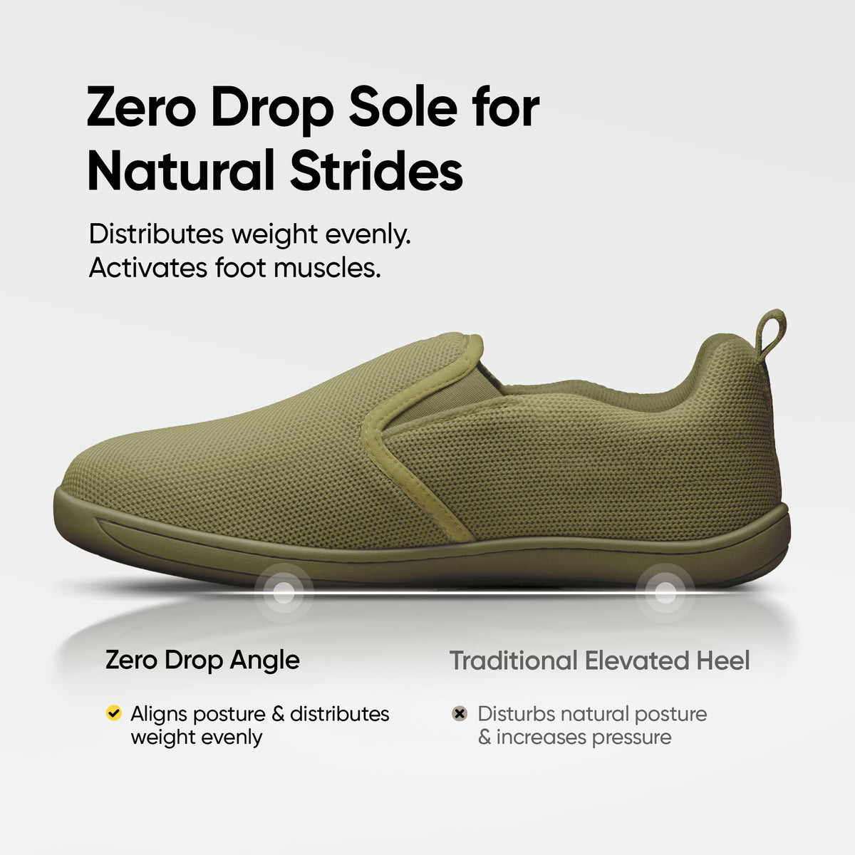 Frido Men's Cloud Comfort Shoes - Slip Ons -Flat Footbed