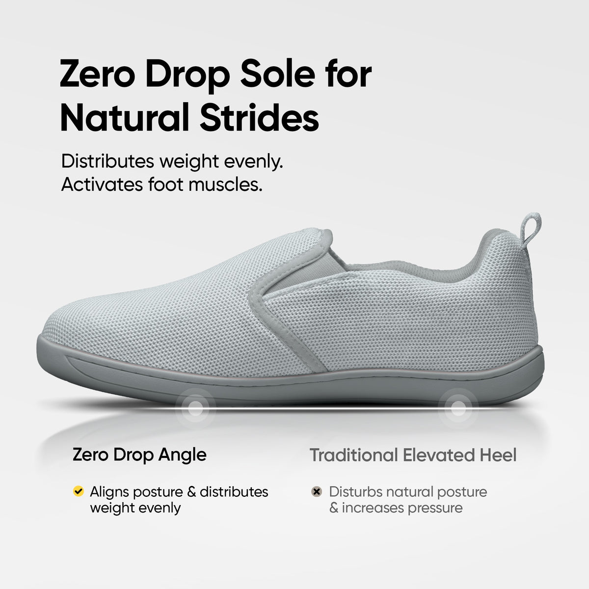Frido Men's Cloud Comfort Shoes - Slip Ons -Flat Footbed