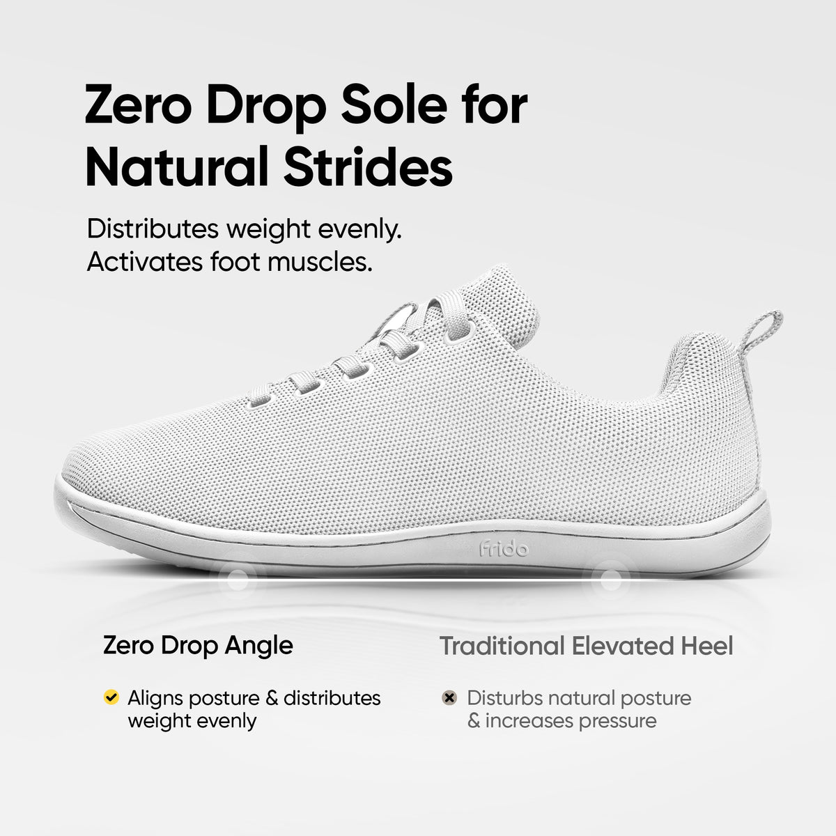 Frido Men's Cloud Comfort Shoes - Lace Ups - Flat Footbed