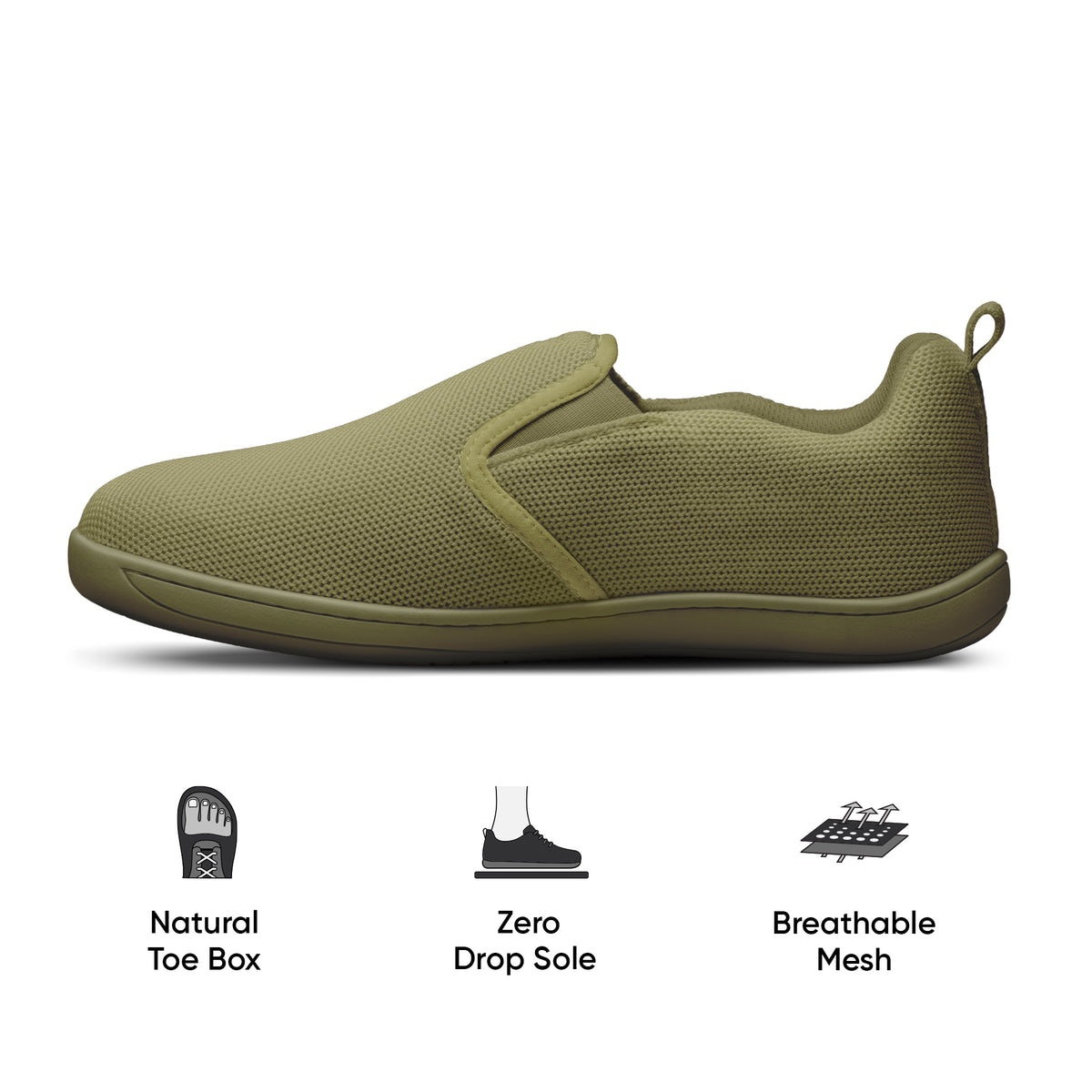 Frido Men's Cloud Comfort Shoes - Slip Ons -Flat Footbed