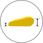 Flip the pillow for dual-height use